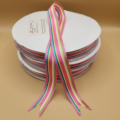 1yd pink striped grosgrain - pink,